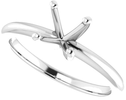 Sužadėtuvių Žiedas „Solitaire“ 585 Baltojo Aukso Square 5mm (5)