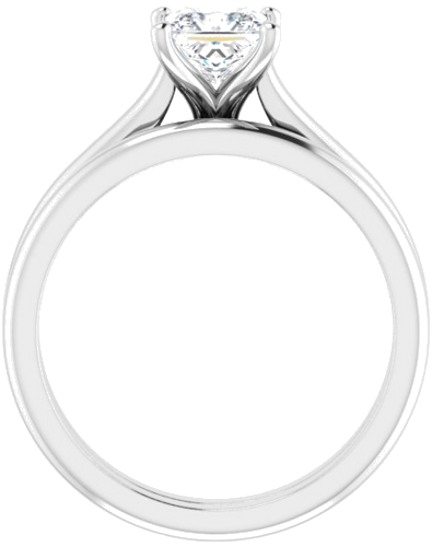 Sužadėtuvių Žiedas „Solitaire“ 585 Baltojo Aukso Square 5mm (7)