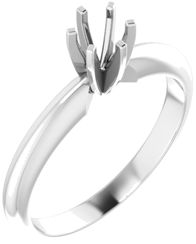 Sužadėtuvių Žiedas „Light Solitaire“ 585 Baltojo Aukso Round 4mm x 4.1mm (1)