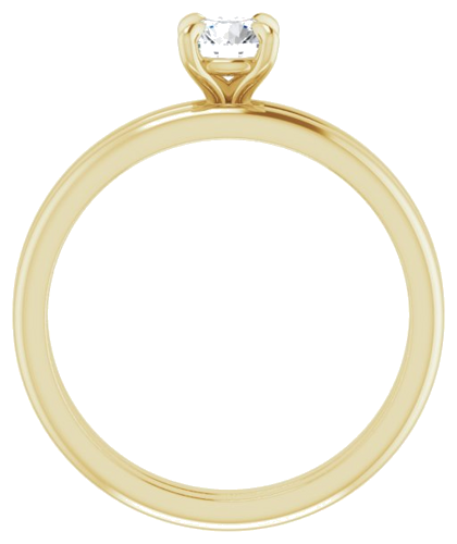 14K Yellow  4.8 mm Round Solitaire Engagement Ring Mounting (7)