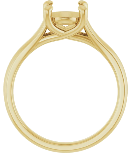 14K Yellow 9x7 mm Oval Solitaire Engagement Ring Mounting (2)