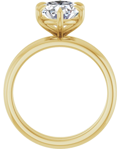 Sužadėtuvių Žiedas „Solitaire“ 585 Geltonojo Aukso Oval 10mm x 8mm (7)