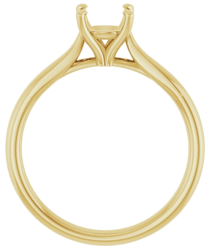 Sužadėtuvių Žiedas „Solitaire“ 585 Geltonojo Aukso Round 6.5mm (2)