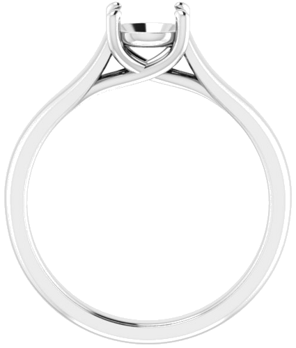 14K White 6 mm Round Solitaire Engagement Ring Mounting (2)