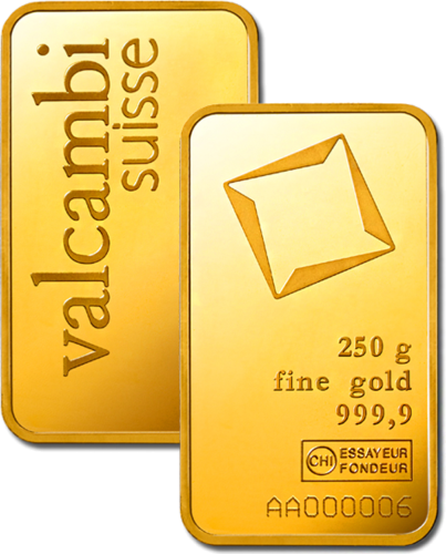 250 g Investīciju zelta stienis Valcambi (1)