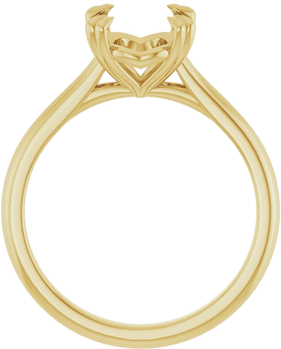 Sužadėtuvių Žiedas „Solitaire“ 585 Geltonojo Aukso Oval 10mm x 8mm (2)