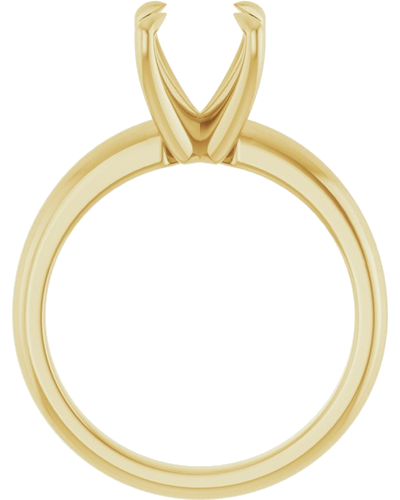 18K Yellow 8 mm Round Solitaire Engagement Ring Mounting (2)