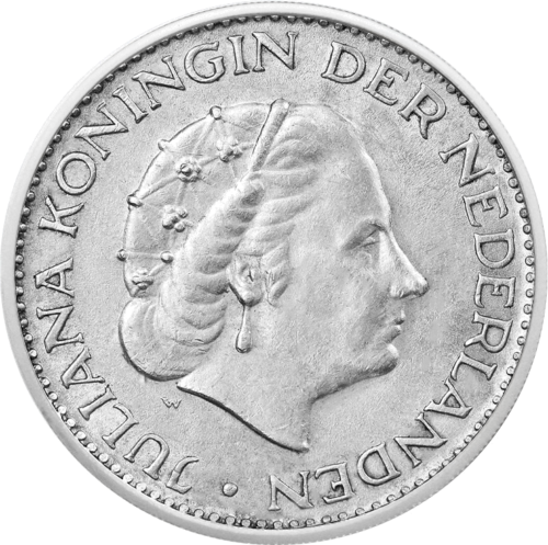 1 Guldenas Juliana (1954-1968) Nyderlandai sidabrinė moneta (1)