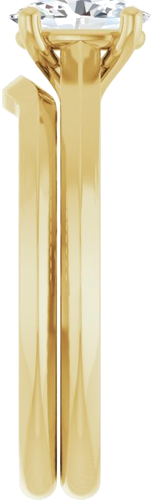 Sužadėtuvių Žiedas „Solitaire“ 585 Geltonojo Aukso Oval 7mm x 5mm (9)