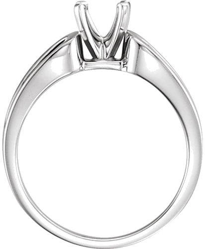 14K White Engagement Ring Mounting (2)
