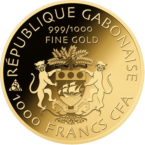 1/1000 oz One World One Game 1000 franku Gabonas zelta monēta (3)