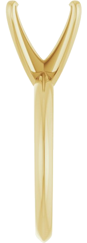 14K Yellow 10.2-10.6 mm Round 4-Prong Light Solitaire Ring Mounting (4)