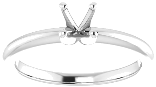 Platinum  4.8 mm Round Solitaire Engagement Ring Mounting (3)