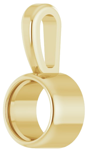 14K Yellow 3.5 mm Round Bezel-Set Solitaire Pendant Mounting (2)