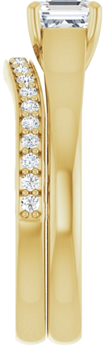 14K Yellow 5 mm Asscher Solitaire Engagement Ring Mounting (18)