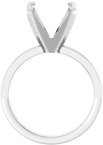 14K White 11 mm Round 4-Prong Engagement Ring Mounting (2)