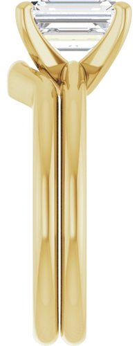 Sužadėtuvių Žiedas „Solitaire“ 585 Geltonojo Aukso Emerald 8mm x 6mm (9)