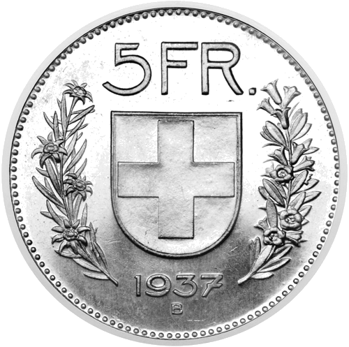 5 Francs Herdsman Switzerland (1931–1969) Silver Coin (2)