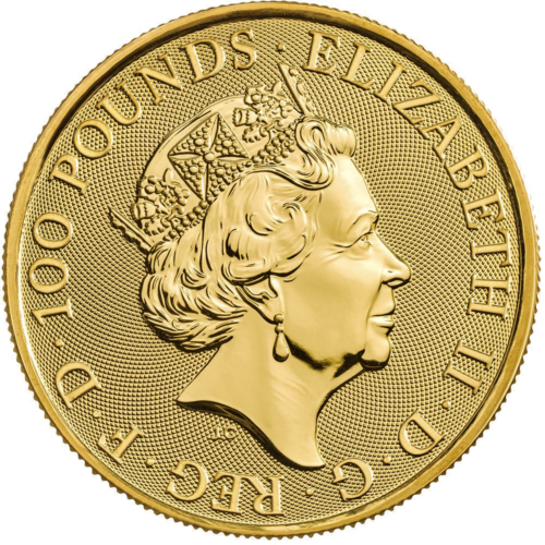 1 oz Mergelė Marian 2022 Didžioji Britanija Auksinė moneta (2)