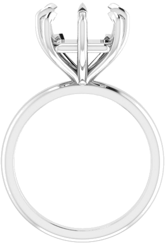 Sužadėtuvių Žiedas „Solitaire“ 585 Baltojo Aukso Asscher 10mm (2)