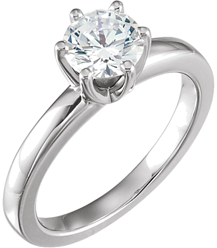 Sužadėtuvių Žiedas „Tall Solstice Solitaire®“ 950 Platinos Round 6.5mm (3)