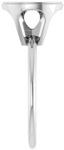 Sužadėtuvių Žiedas „Solitaire“ 585 Baltojo Aukso Oval 10mm x 8mm (4)