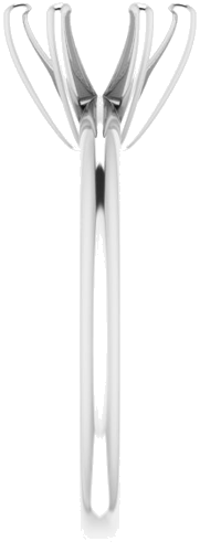 Sužadėtuvių Žiedas „Solitaire“ 585 Baltojo Aukso Round 7.4mm (4)