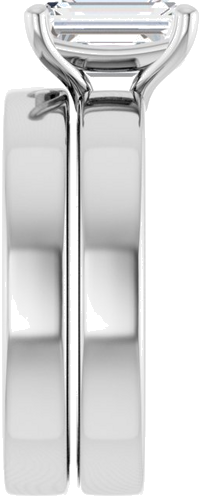 Sužadėtuvių Žiedas „Solitaire“ 585 Baltojo Aukso Emerald 8mm x 6mm (9)