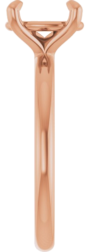 14K Rose  9x7 mm Oval Solitaire Engagement Ring Mounting (4)