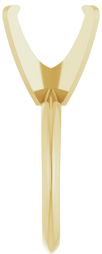 14K Yellow 12x10 mm Oval Solitaire Engagement Ring Mounting (4)