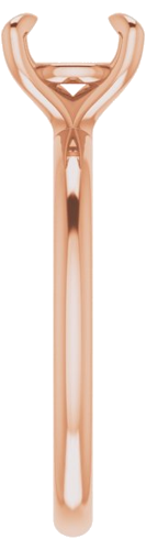 14K Rose  7.4 mm Round Solitaire Engagement Ring Mounting (4)