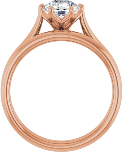 10K Rose 6.5 mm Round Engagement Ring Mounting (7)