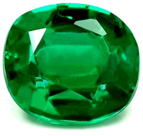 1.07 carat GREEN Cushion Smaragdas (1)