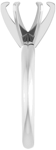 14K White 8.2 mm Round Solitaire Engagement Ring Mounting (4)