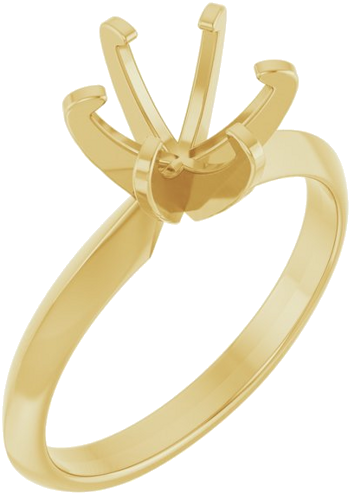 Sužadėtuvių Žiedas „Solitaire“ 585 Geltonojo Aukso Round 7.4mm (1)