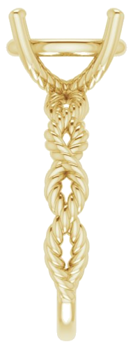Sužadėtuvių Žiedas „Solitaire Twisted Rope“ 14k yellow gold Oval 12mm x 10mm (4)