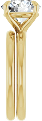 14K Yellow 9.4 mm Round Solitaire Engagement Ring Mounting (3)