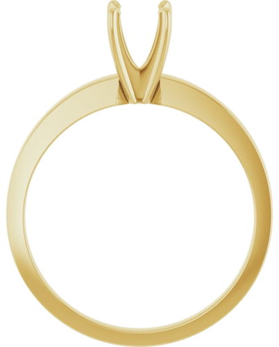 14K Yellow 5-5.3 mm Round 4-Prong Solitaire Ring Mounting (2)
