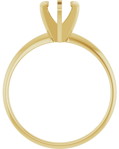 14K Yellow 5.7-6.0 mm Round 6-Prong Solitaire Engagement Ring Mounting (2)