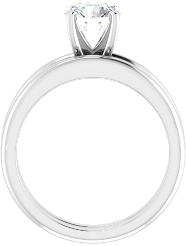 Platinum  6.5 mm Round Solitaire Engagement Ring Mounting (7)