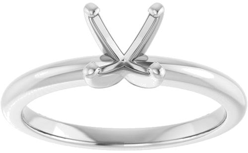 Sužadėtuvių Žiedas „Solitaire“ 950 Platinos Round 6.5mm (3)