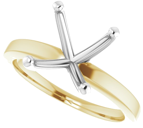 Sužadėtuvių Žiedas „Solitaire“ 585 Baltojo Ir Geltonojo Aukso Oval 11mm x 9mm (5)