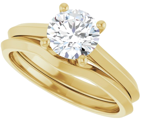 Sužadėtuvių Žiedas „Claw-Prong“ 10k yellow gold Round 6.5mm (10)