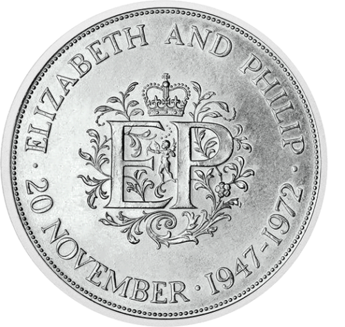 25 pence Silver Wedding Great Britain copper-nickel coin (2)