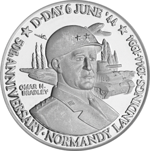 1994 Normandy Landings Turks and Caicos Islands Silver Coin (1)