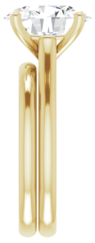 14K Yellow 11x9 mm Oval Solitaire Engagement Ring Mounting (9)