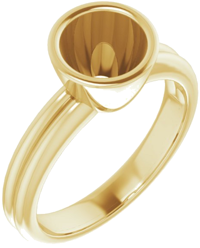 Sužadėtuvių Žiedas „Bezel-Set Solitaire“ 585 Geltonojo Aukso Round 7mm (1)