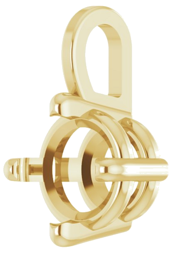 14K Yellow 5 mm Round 4-Prong Pendant Mounting (2)