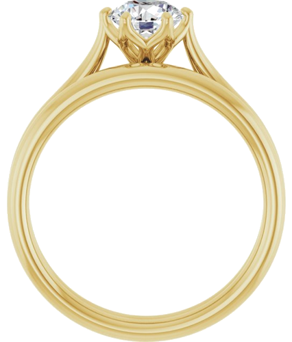 14K Yellow 5.8 mm Round Engagement Ring Mounting (7)