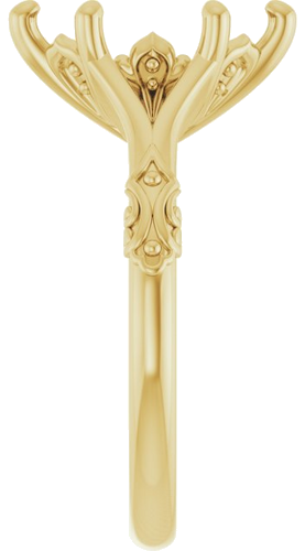 14K Yellow 12x6 mm Marquise Solitaire Engagement Ring Mounting (4)